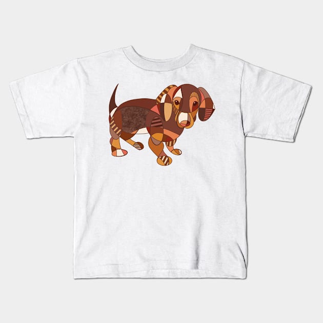 Cubistic dogs Kids T-Shirt by Sinister Motives Designs